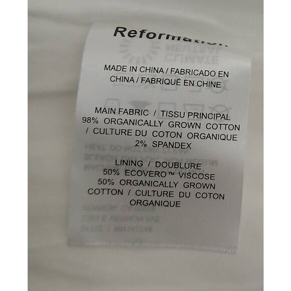 Reformation women small Bennie square neck long maxi ivory cream milk maid dress - Picture 10 of 11